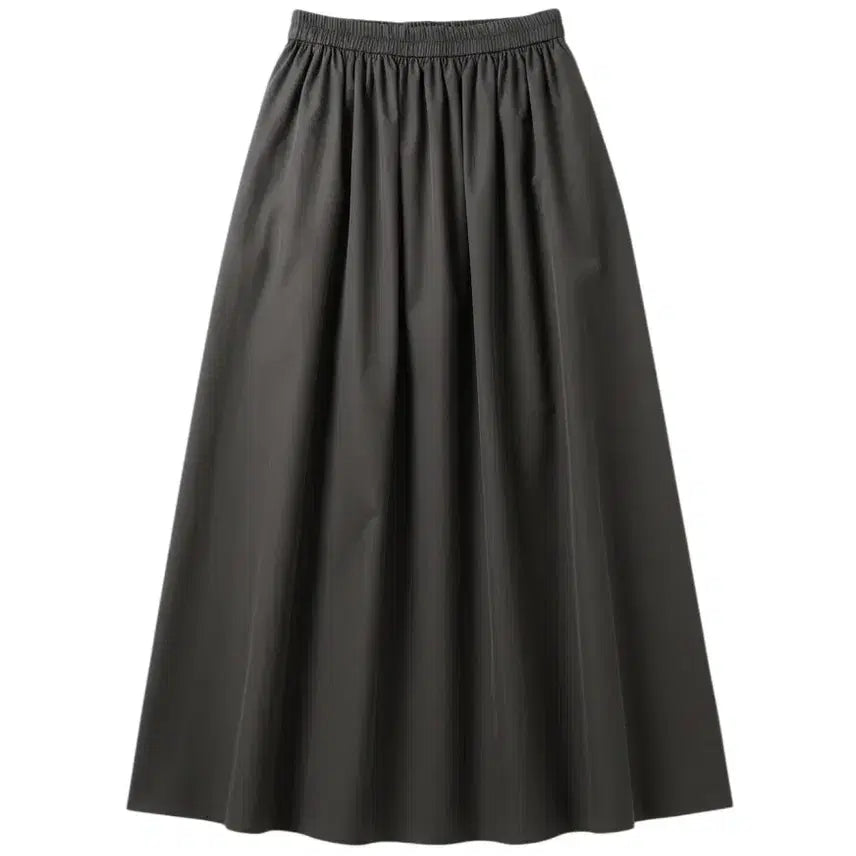 [BUNJANG] 8 Seconds Black Nylon Long Skirt / 여성L/ 에잇세컨즈 블랙 나일론 롱 스커트