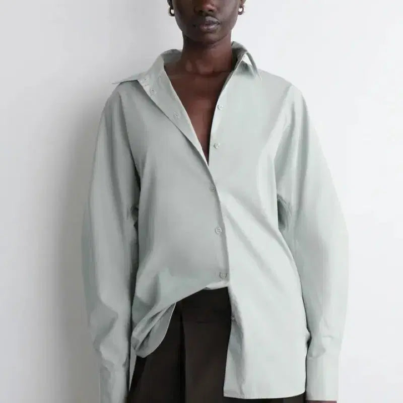 [BUNJANG] COS Rounded Pima Cotton Shirt / 코스 COS 라운디드 피마 코튼 셔츠