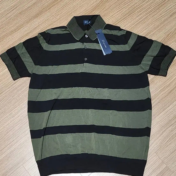 [BUNJANG] Drumohr Knit Collar T-Shirt / 새상품 드루모어 니트 카라 티셔츠