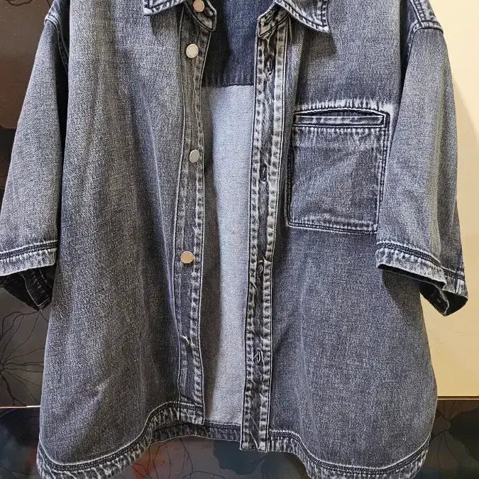 [BUNJANG] Solid Homme 24SS Denim Short Sleeve Shirt / 새상품급 24ss 솔리드옴므 데님반팔