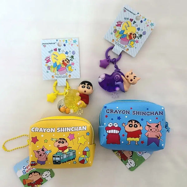[BUNJANG] Crayon Shin-chan Brilimon Keychain Pouch Bundle Set - New / [새상품] 짱구는못말려 짱구 부리부리몬 키링 파우치 일괄