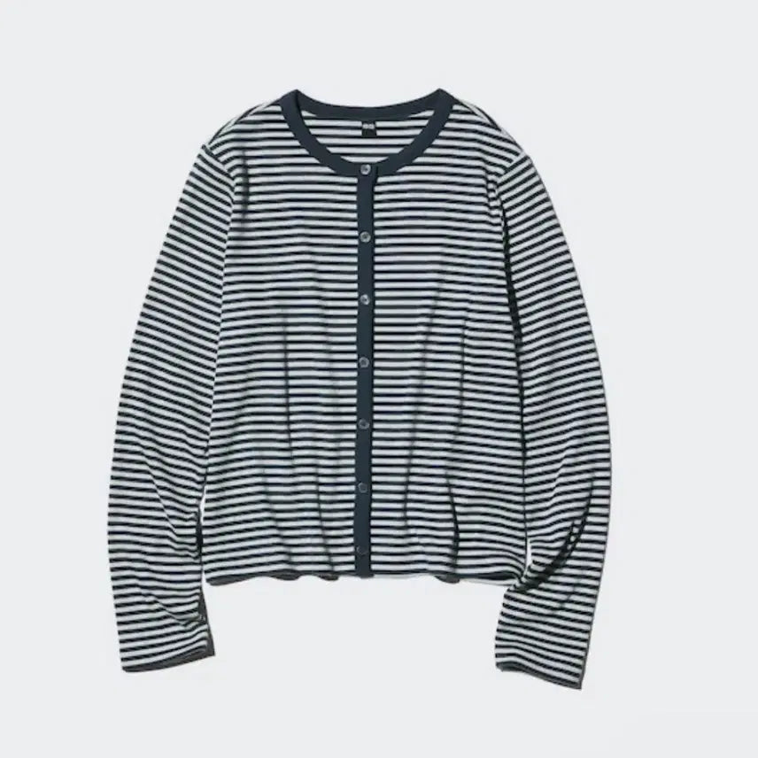 [BUNJANG] Uniqlo Soft Rib Cardigan Stripe Navy / 택달린상품 유니클로 소프트 립 가디건 스트라이프 네이비 당일배송