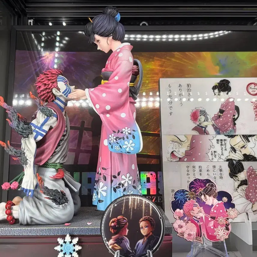 [BUNJANG] Demon Slayer Akaza Pop Art Resin Figure & ASL Exclusive Frame / 귀멸의 칼날 pop art 아카자 레진 피규어 & asl 특전 액자아카자