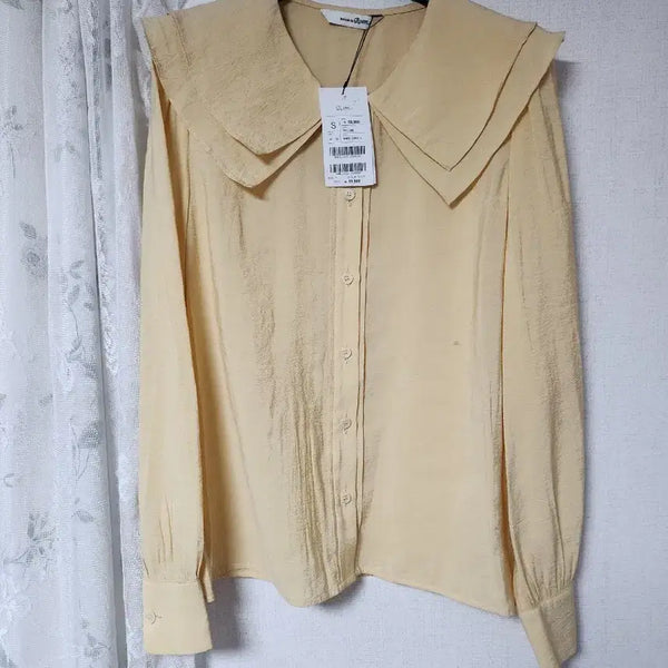 [BUNJANG] Roem Yellow Blouse S Size / 로엠 블라우스 옐로우 S