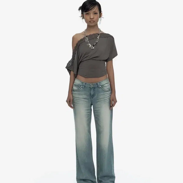 [BUNJANG] Casico Hotfix Denim Jeans (Light Blue, Size S) / 카시코 핫픽스 데님 s