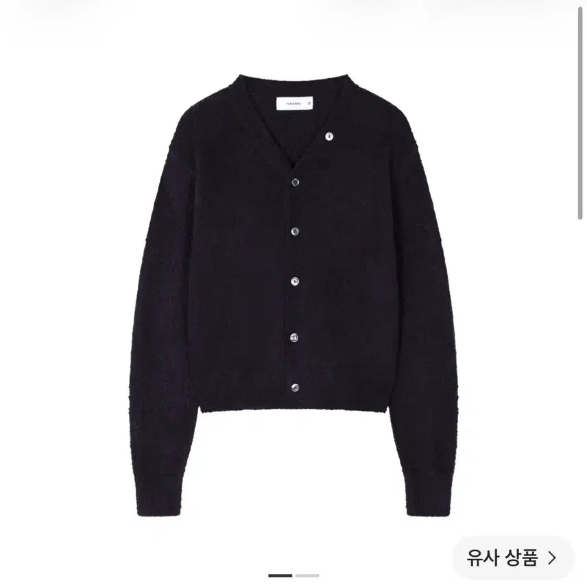 [BUNJANG] Weviness Button Point V-Neck Cardigan Deep Navy / (2)웨이비니스 버튼 포인트 브이넥 가디건 딥 네이비