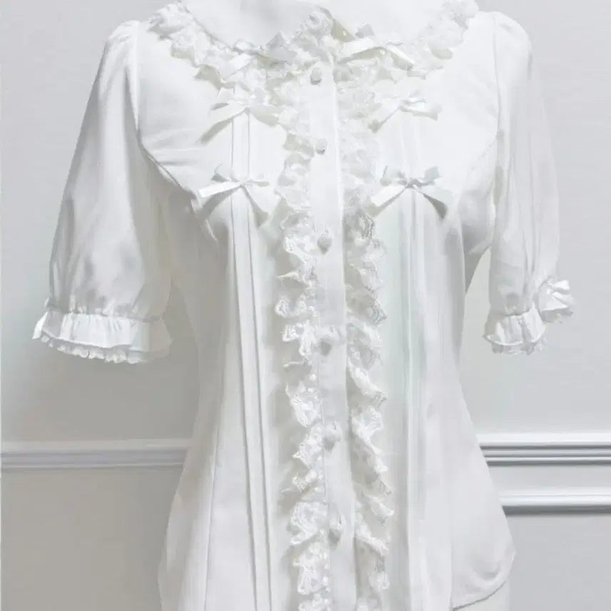 [BUNJANG] Angelic Pretty Shimamura Arisu Lolita Blouse White / [택O,미개봉]시마무라 아리스 로리타블라우스 엔젤릭프리티 베이비더스타샤인