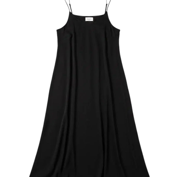 [BUNJANG] Women's Modern Zipper Closing Spaghetti Strap Long Dress / 여성F/ 모던H 지퍼 클로징 끈나시 롱원피스