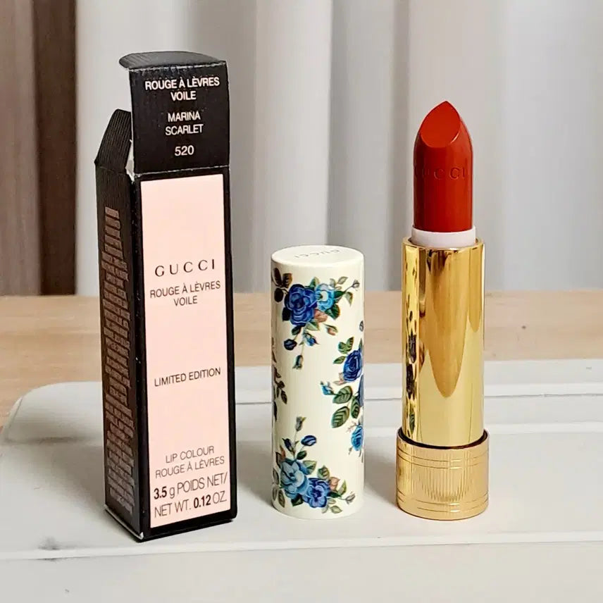 [BUNJANG] Gucci Rouge à Lèvres Voile 520 Marina Scarlett Limited Edition Lipstick / 구찌 루즈 아 레브르 보일 520 마리나 스칼렛 리미티드 에디션