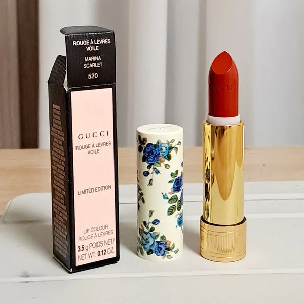 [BUNJANG] Gucci Rouge à Lèvres Voile 520 Marina Scarlett Limited Edition Lipstick / 구찌 루즈 아 레브르 보일 520 마리나 스칼렛 리미티드 에디션