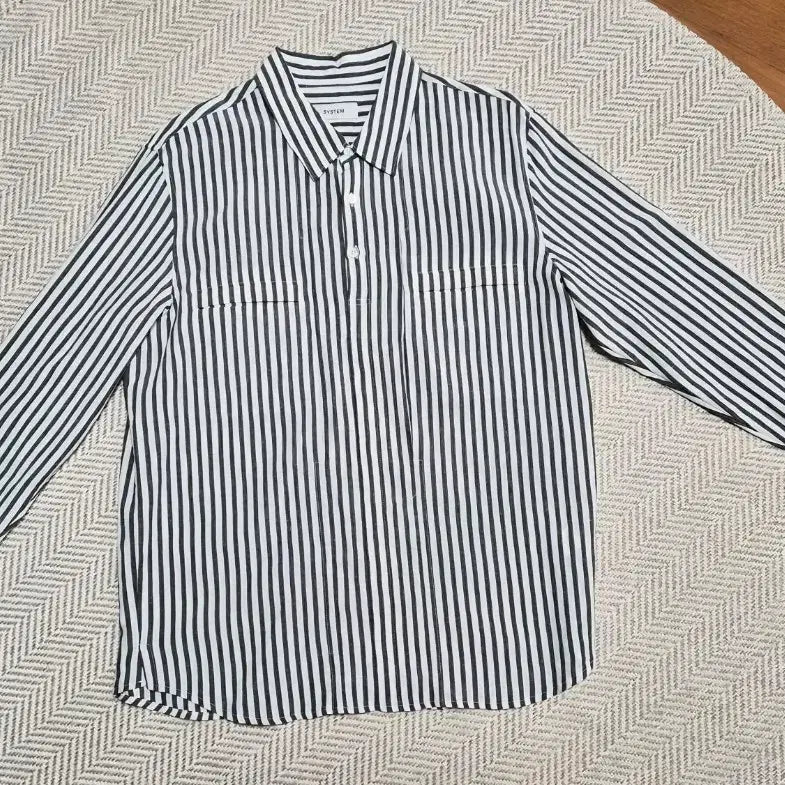 [BUNJANG] System Homme Striped Shirt / 시스템 옴므 스트라이프 셔츠 95