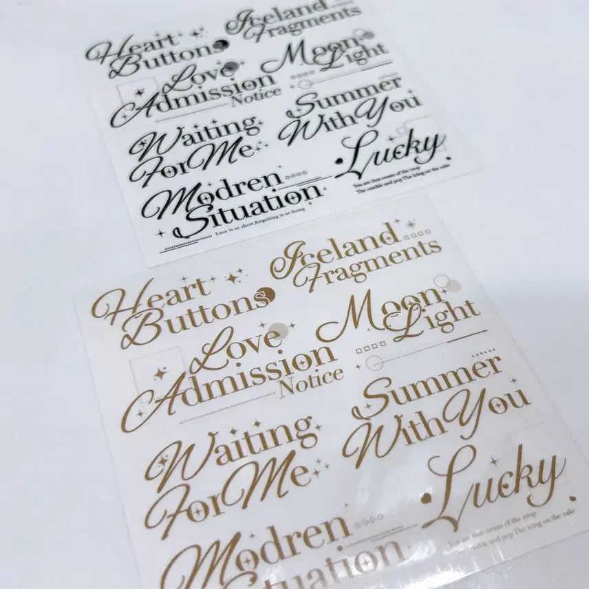 [BUNJANG] Wioline Lettering Set (2 Types) / 위오린 레터링 2종