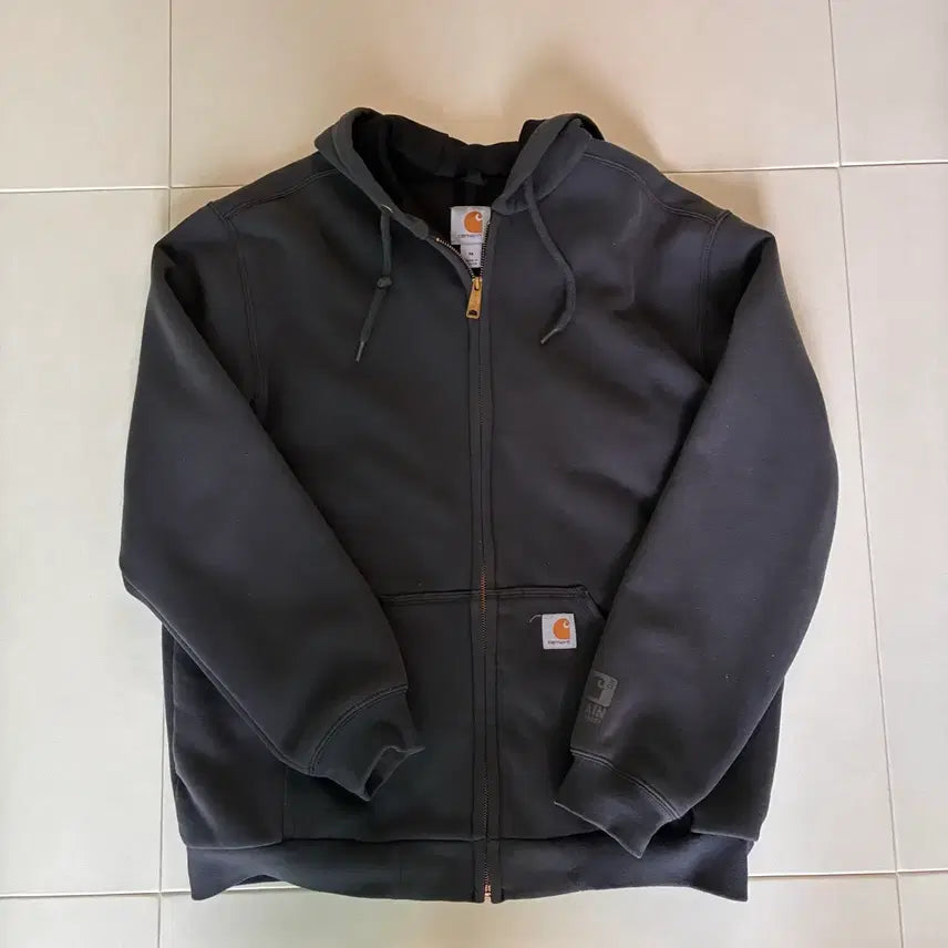 [BUNJANG] Carhartt Hooded Zip-Up Sweatshirt Black / 칼하트 후드 집업 블랙