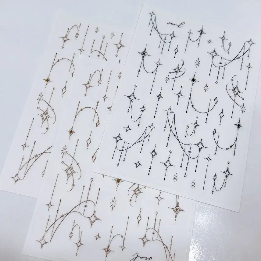 [BUNJANG] Star Decal Sticker Set (3 Sheets) / 별 데코 스티커 3장
