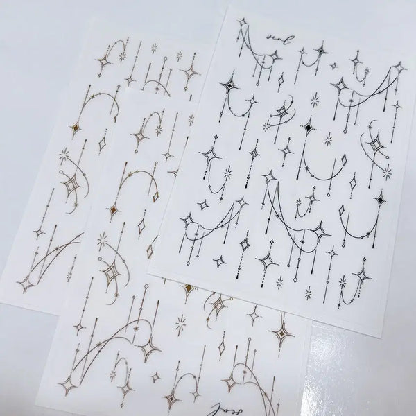 [BUNJANG] Star Decal Sticker Set (3 Sheets) / 별 데코 스티커 3장