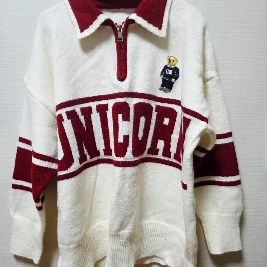 [BUNJANG] Knit Half-Zip Sweatshirt / 니트반집업