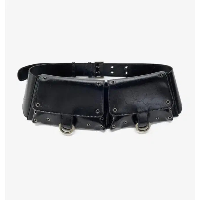 [BUNJANG] Bedevil Two Pocket Belt Bag - Black / Bedevil 투 포켓 벨트백 - 블랙