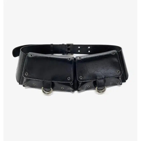 [BUNJANG] Bedevil Two Pocket Belt Bag - Black / Bedevil 투 포켓 벨트백 - 블랙