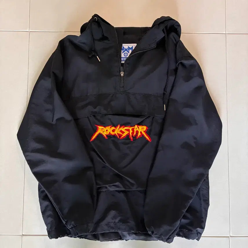 [BUNJANG] Black Rockstar Anorak Jacket / 블랙 락스타 아노락 자켓