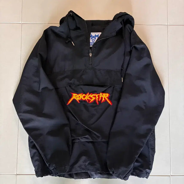 [BUNJANG] Black Rockstar Anorak Jacket / 블랙 락스타 아노락 자켓