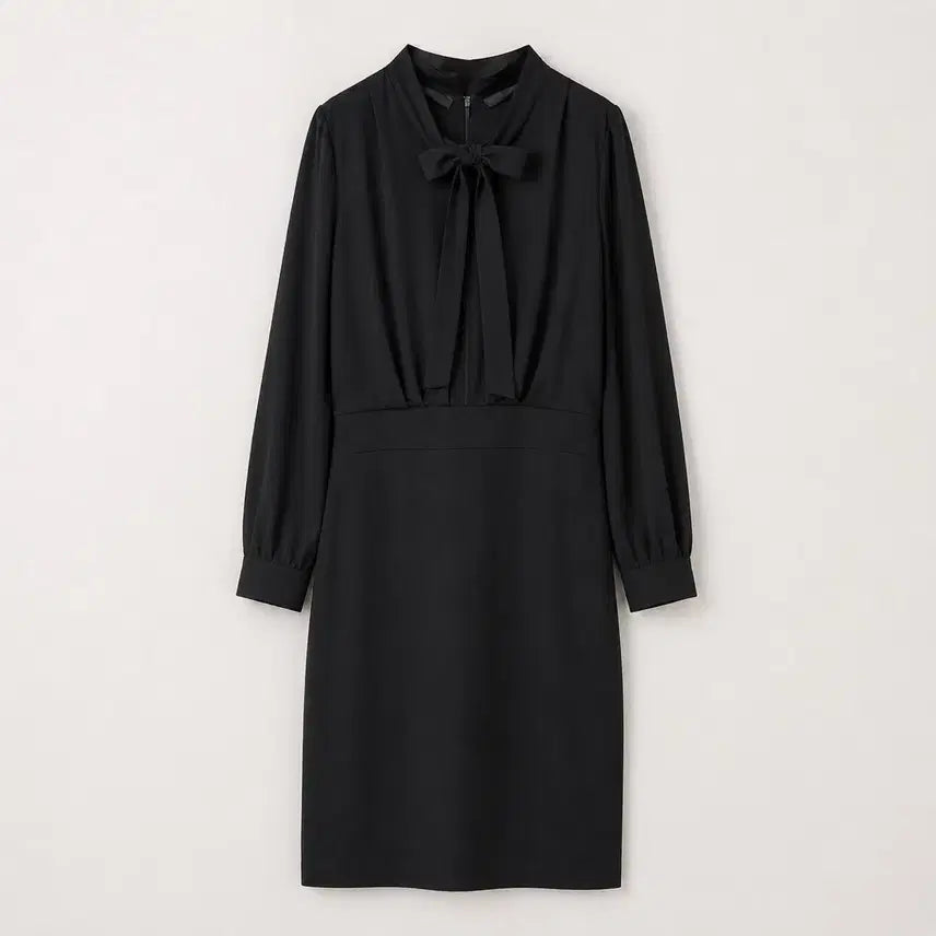 [BUNJANG] SOUP Black Ribbon Tie Dress / SOUP 블랙 리본 타이 원피스