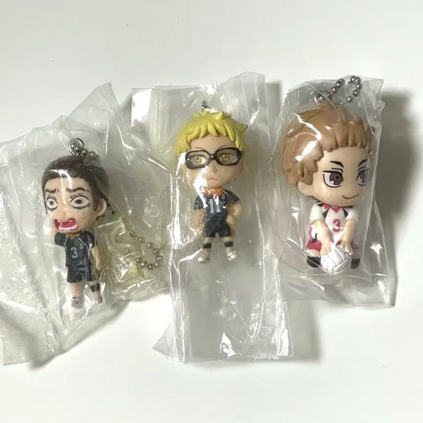 [BUNJANG] Haikyuu!! Classic & Modern Keychain Bundle (Tsukishima, Asahi, Yaku) / 미개봉/일괄) 하이큐 고전 피규어 키링 츠키시마 아사히 야쿠