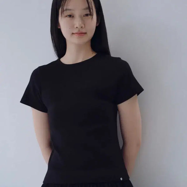 [BUNJANG] OHEHSYO Basic Slim Ribbed T-Shirt / 오헤시오 BASIC SLIM RIBBED T-SHIR