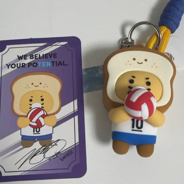 [BUNJANG] Kim Yeon-koung X Chunsik Bread Keychain + Photocard / 김연경 춘식이 식빵 키링+포토카드