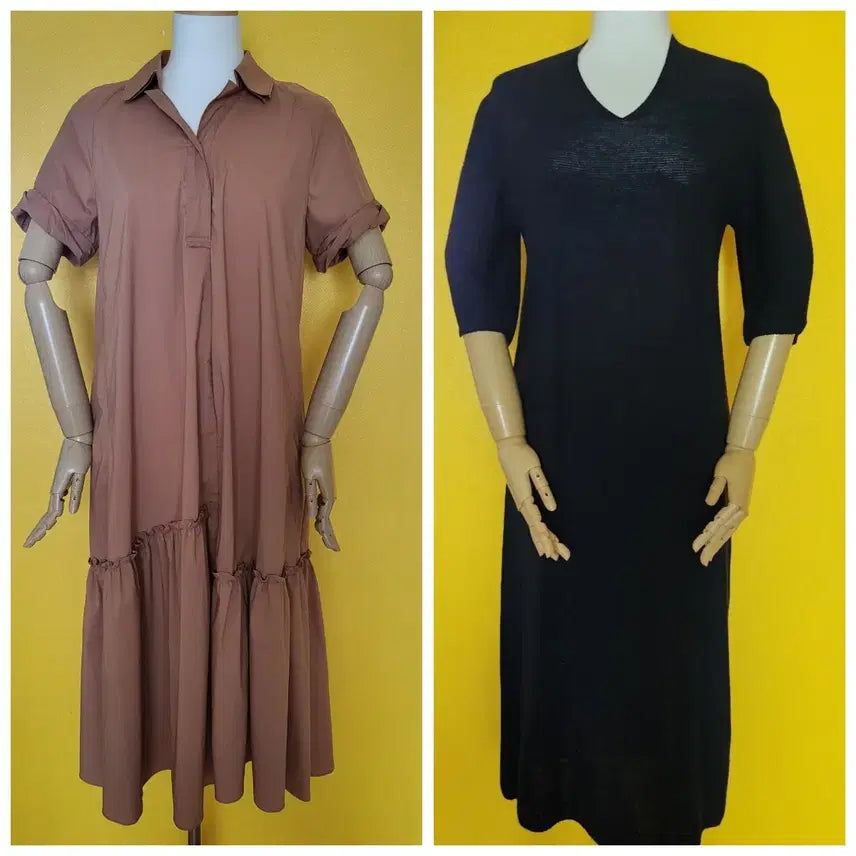 [BUNJANG] Compagna Ruffled Long Dress & Shalian Italy Knit Long Dress / 꼼빠니아 프릴롱원피스, 샬리안 이태리 니트 롱원피스