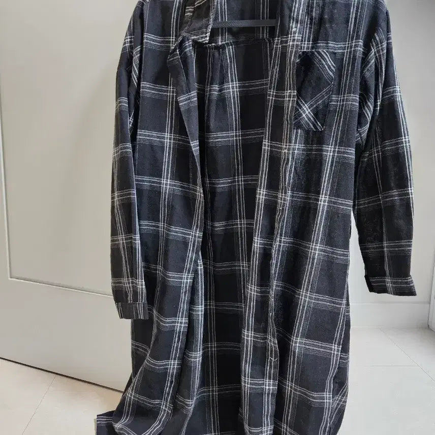 [BUNJANG] Check Pattern Shirt Dress / 체크 남방 원피스
