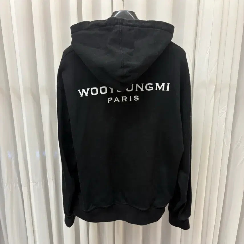 [BUNJANG] Wooyoungmi Black Back Logo Hoodie Size 46 / [신형/46] 우영미 백로고 후드티 블랙