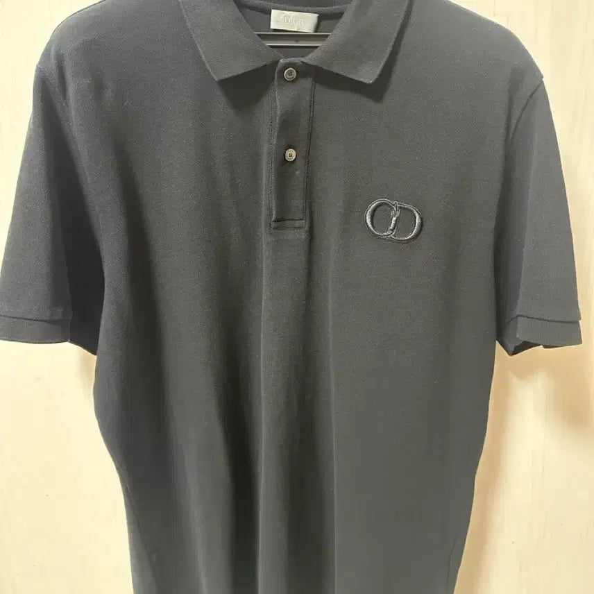 [BUNJANG] Dior CD Logo Black Short Sleeve Polo T-Shirt / 디올 CD 로고 블랙 반팔 카라티