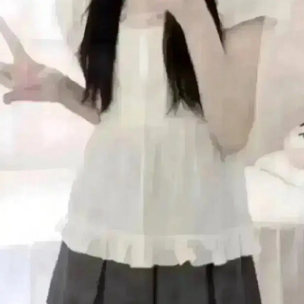 [BUNJANG] Snug Hachi Blouse White Mori Girl / 스너그 하치 블라우스 서냥님 화이트 모리걸 당일배송