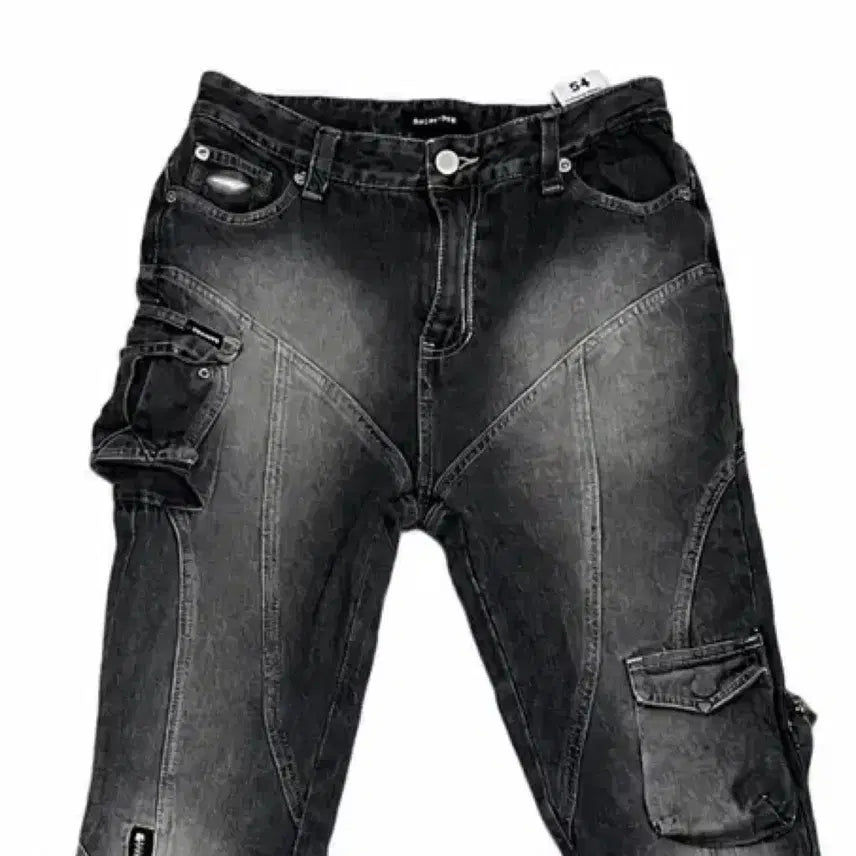 [BUNJANG] Badblood Black Celadon Cargo Pants XS / 배드블러드 흑청 카고 팬츠 xs
