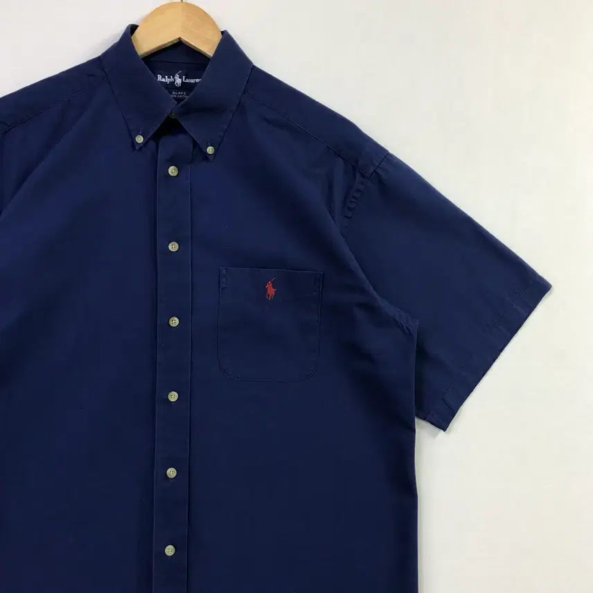 [BUNJANG] Polo Ralph Lauren Navy Solid Shirt / L 폴로 네이비 솔리드 셔츠