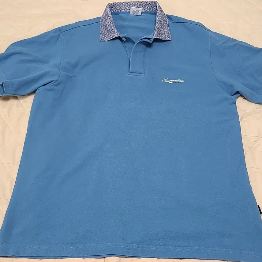 [BUNJANG] Thisisneverthat Blue Color Polo T-Shirt / thisisnaverthat디스이즈네버댓 브랜드의 블루 색상 카라티