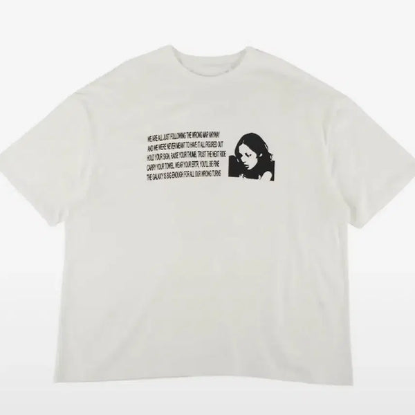 [BUNJANG] HRT Girl T-Shirt White / 이알티알 HRT Girl T-Shirt White 반팔