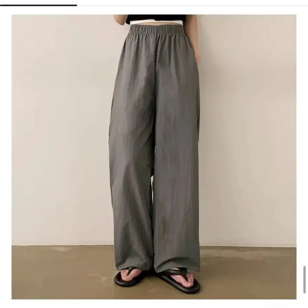 [BUNJANG] Peach Mode Charcoal Cool Summer Banding Training Wide Pants / 피치모드 챠콜쿨썸머밴딩트레이닝와이드팬츠