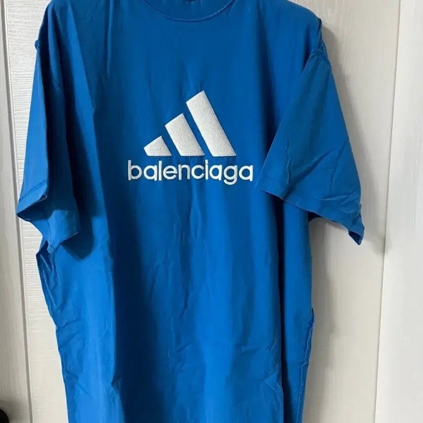 [BUNJANG] Balenciaga x Adidas Oversized T-Shirt Blue Size 3 / 발렌시아가 아디다스 블루 3사이즈 새제품