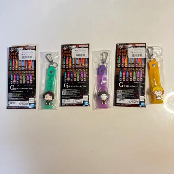 [BUNJANG] Demon Slayer: Kimetsu no Yaiba Tanjiro, Zenitsu, Shinobu Rubber Straps / 귀멸의 칼날 g상 고무 스트랩 탄지로 젠이츠 시노부