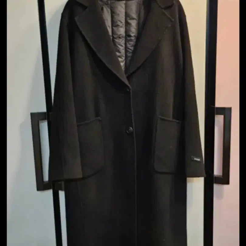 [BUNJANG] Handmade Black Goose Down Long Coat / 핸드메이드 블랙 구스 롱 코트