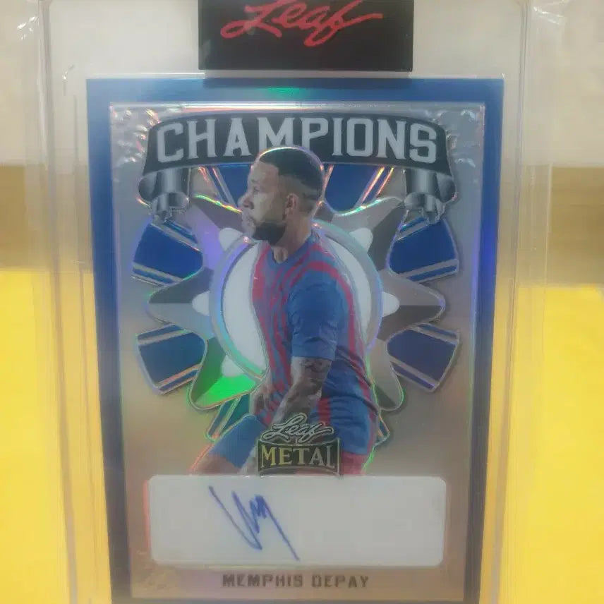 [BUNJANG] Memphis Depay Autographed Blue Auto Card 15/25 / 25장한정 멤피스 데파이 친필 사인 오토카드15/25