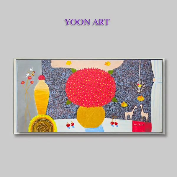 [BUNJANG] Morning Scenery of Santorini Oil Painting by Artist Lee Kangpil / 산토리니의 아침풍경(유화)