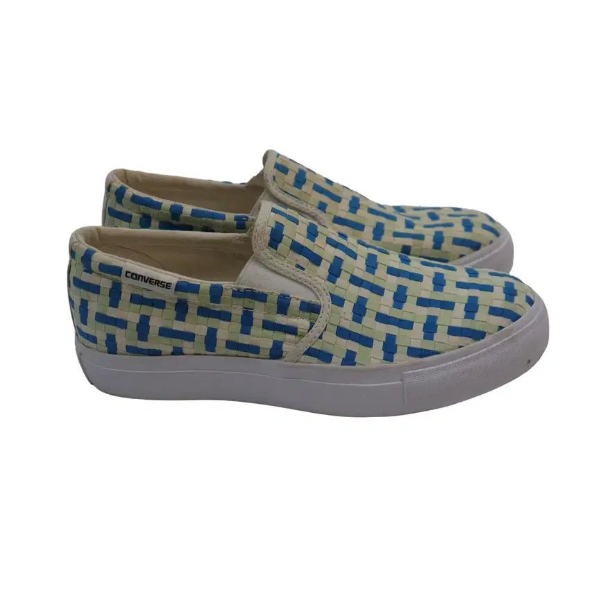 [BUNJANG] Converse Woven Slip-On Sneakers Blue White 240mm / CONVERSE 컨버스 우븐 슬립온 240mm 블루 화이트 스니커즈