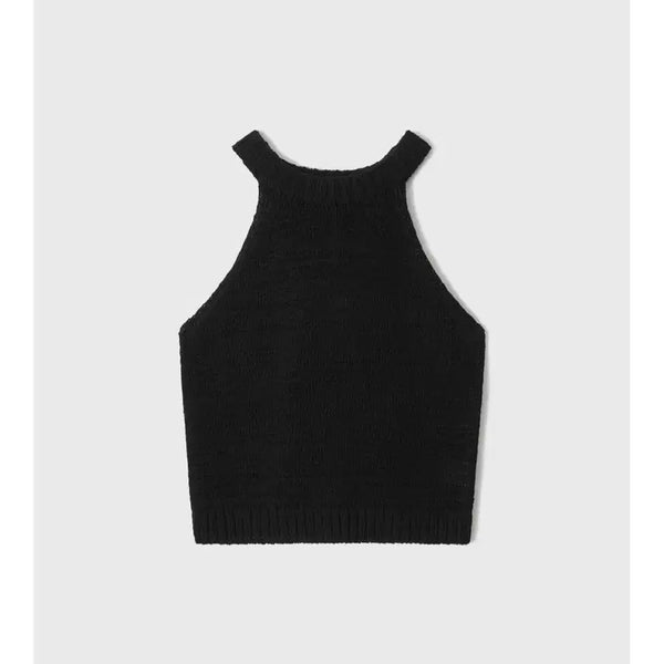 [BUNJANG] Monoha Halter Knit Top Black / 모노하 monoha 홀터 니트탑 블랙
