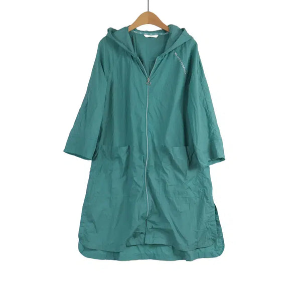 [BUNJANG] WM+ Mint Hooded Long Windbreaker Jacket 100 Oversized Lightweight Jumper / WM+ 민트 후드 롱 바람막이 야상 100 오버핏 경량 점퍼