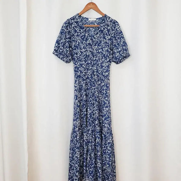 [BUNJANG] BURN N JUDY Royal Blue Flower Pattern Dress / BURN N TUDY 원피스 free