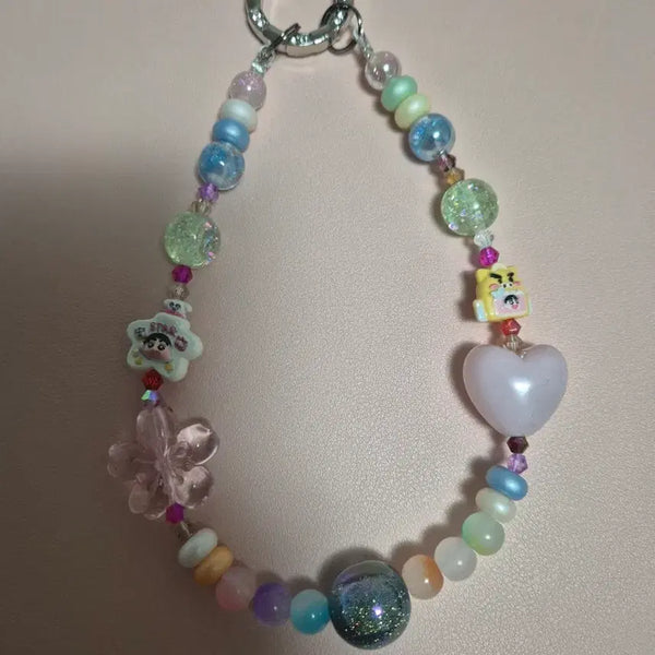 [BUNJANG] Handmade Beaded Keychain (Crayon Shin-chan Accent) / 수제비즈키링(포인트:짱구)
