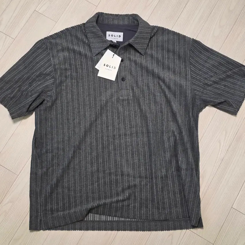 [BUNJANG] Solid Homme 24SS Terry Short Sleeve Polo Knit 50 / [50] 솔리드옴므 24SS 테리 반팔 카라 니트
