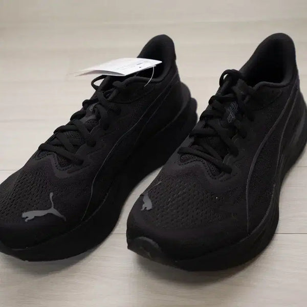 [BUNJANG] Puma Deviate Nitro Black Flat Dark Grey Shoes / [260] 푸마 디비에이트 퓨어 나이트로 블랙 플랫 다크 그레이